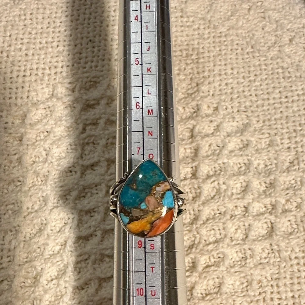 Oyster Copper Turquoise Ring - Picture 2 of 5